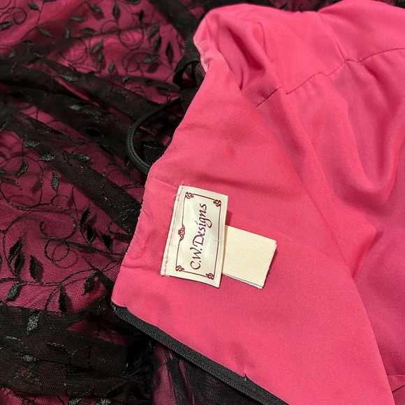 Elegant Black and Purple Women's Dress - Picture 5 of 6